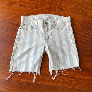 Hudson Jeans Shorts Striped Distressed Size 25